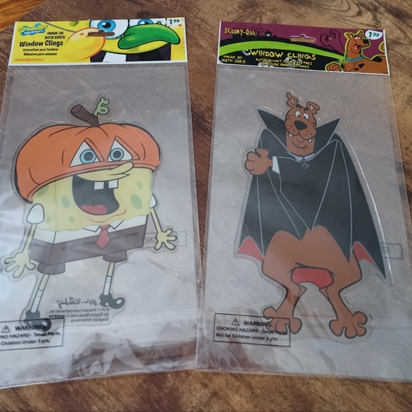 Unbranded Holiday Scooby Doo Spongebob Halloween Reusable Window